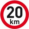 Reflexná samolepka rýchlosť 20 km, priemer 200 mm