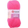 Pletacia bavlnená priadza YarnArt FLOWERS UNICOLOR 739 ružová neonová