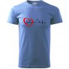 Nemecký ovčiak ekg - Klasické pánske tričko vyššej gramáže - XL ( Svetlomodrá )