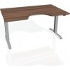 Hobis Pracovný stôl Motion Ergo, ZO, 2S, 120x70,5-120,5x90 cm, orech/sivá
