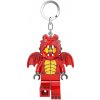 Lego minifigures červený drak – svietiaci prívesok na kľúče s led svetlom