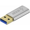 AlzaPower USB-A (M) to USB-C (F) 3.2 15W 5Gbps strieborný APW-ADTATC1S