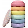 Stapelstein Balančné kamene Super confetti rainbow set pastel 6+1