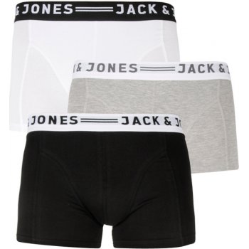 3Pack pánske boxerky Jack and Jones viacfarebné 12081832 light grey