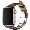 QIALINO kožený remienok v biznis štýle pre Apple Watch Ultra 49mm / 46mm / 45mm / 44mm / 42mm - hnedý - možnosť vrátiť tovar ZADARMO do 30tich dní