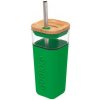 Quokka Liquid Cube pohár so slamkou 540 ml, green
