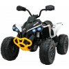 JOKO Elektrická Štvorkolka Maverick ATV 2x200W 24V, kožené sedadlo, penové kolesá, FM rádio, biela