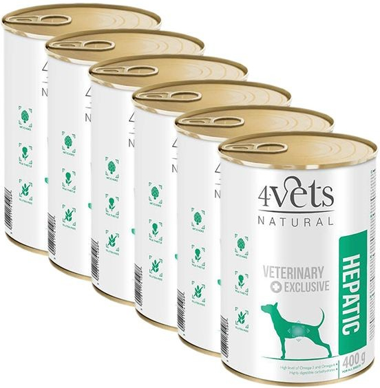 4Vets Natural Veterinary Exclusive Hepatic 6 x 400 g