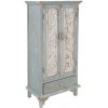 Clayre & Eef skriňa v bielo-modrom patinovanom prevedení 67 x 38 x 143 cm 42604