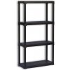 ARTPLAST Plastový regál LINEA TEMPO 4 police 70 x 30 x 133 cm čierny