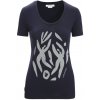 Icebreaker Women's Merino Tech Lite II Short Sleeve Scoop Tee Nature Celebration, Midnight Navy 0A56NS735 dámské tričko S