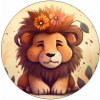 Jedlý papier lev s kvetmi v hriesti 19,5 cm - Pictu Hap