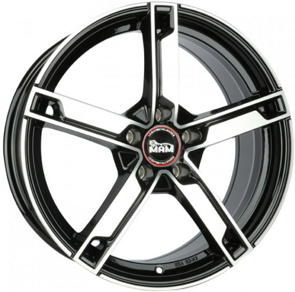 MAM W4 7x17 4x100 ET35 black polished