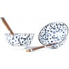 Made In Japan Set misiek Blue Dragonfly s paličkami 400 ml 2 ks