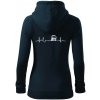 Moje srdce bije pre kamión - Mikina dámska trendy zipper s kapucňou - 2XL ( Tmavomodrá (takmer čierna) )
