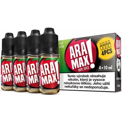 e-liquid ARAMAX Max Apple 4x10ml Obsah nikotinu: 3 mg
