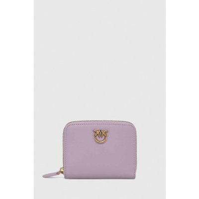 Pinko kožená peňaženka dámska fialová