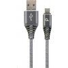 Gembird CC-USB2B-AMCM-1M-WB2 USB 2.0 AM na typ C (AM/CM), 1m, sivý, bílý