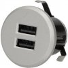 Nábytková zásuvka 2xUSB sivá (ORNO)