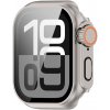 AppleMix Tvrdené sklo + kryt / rámček pre Apple Watch 10 - 42 mm + kryt korunky - béžový