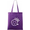 Hádzaná lopta ruka - Taška bavlnená - 42 x 38 cm ( Fialová )