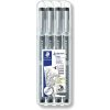 Staedtler Pigment Liner čierny, 4 veľkosti hrotu