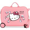 Disney Detský cestovný ABS kufor a odrážadlo Hello Kitty 38 L - ružový