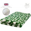 DRYBED Premium Vet Bed Floral zelený & krémový 100 x 75 cm