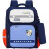 Školský batoh s dinosaurami s hrudným pásom 22L modrý