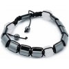 Magnetický Hematitový Náramok Shamballa Kocky Ruženín 1ks