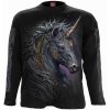 Tričko s dlhým rukávom Spiral - Celtic Unicorn Čierna XL