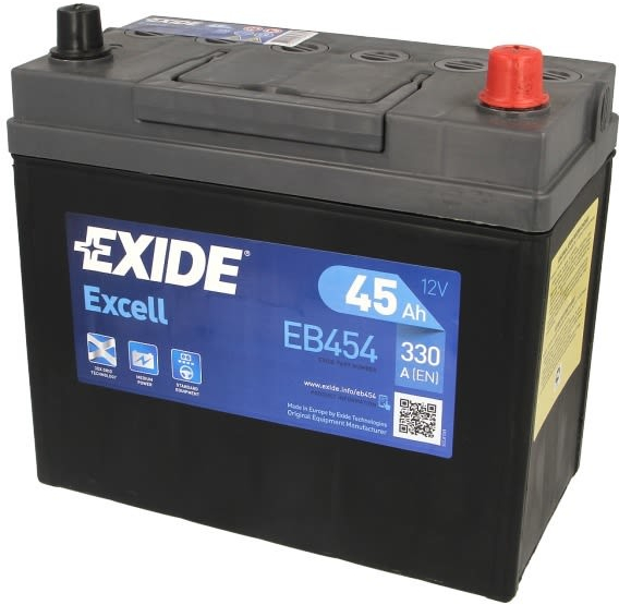 Exide Excell 12V 45Ah 300A EB454