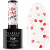 Claresa Top No Wipe LA LA LOVE 5 g – transparentný top so srdiečkami