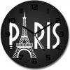Sklenené nástenné hodiny okrúhle Paríž fi 30 cm