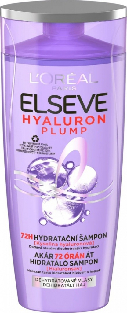 L\'Oréal Elseve Hyaluron Plump 72H šampón s kyselinou hyalurónovou 250 ml