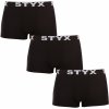 3PACK pánske boxerky Styx sport guma čierne (G9606060) S