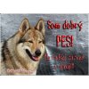 Pozorpes.sk, výstražná tabuľka (Československý vlčiak)