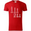 Šachové figúrky kreslené - Tričko z organickej bavlny - S ( Červená )