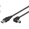 PremiumCord ku2ab3-90 USB 2.0, A-B, se zahnutým USB-B konektorem 90°, 3m