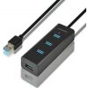USB Hub Axagon USB / 4x USB 3.0, 1,2 m (HUE-S2BL) čierny