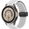 eses Silikónový remienok s magnetickou sponou pre Samsung Galaxy Watch 4, 5, 6, 7 - Biely