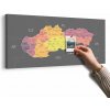 Obraz na korku pastelová mapa Slovenska