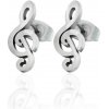 Náušnice husľový kľúč z chirurgickej ocele S113197030
