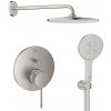 Súprava horná sprcha so sprchovacím ramenom Grohe Rainshower 26558DC0, vaňová/sprchová batéria Grohe Essence 24058DC1, 26574DC0, 26658DC0, 28362DC1