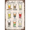 Ceduľa Cocktail 30cm x 20cm Plechová tabuľa