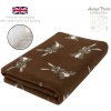 DRYBED Premium Vet Bed Zajačiky Bunnies hnedý 100 x 75 cm
