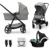 Kinderkraft 3in1 NEWLY moonlight grey + MINK PRO 2023 kombinovaný 3in1 kočík