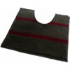 ROUTNER Kúpeľňová predložka IRSINA Antracit 10505 - Antracit / 50 x 50 cm WC s výkrojom 10505