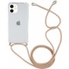 AppleKing transparentný kryt so šnúrkou na iPhone 11 - béžový - možnosť vrátiť tovar ZADARMO do 30tich dní