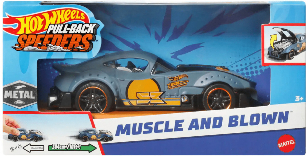 Hot Wheels Pull-Back Speeders Muscle and Blown